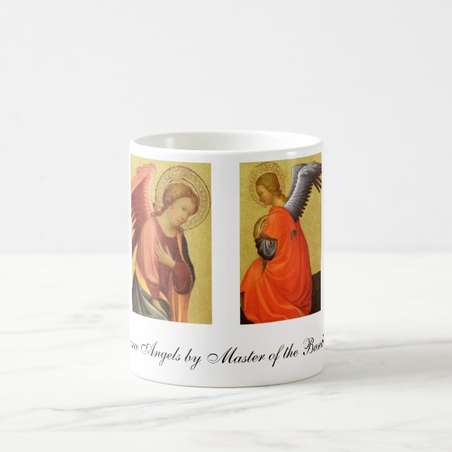 4 different Renaissance Angels Portrait Paintings Coffee Mug (Center)