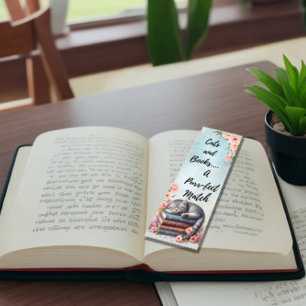4 DIY Cute Cats And Books Quotes Bookmarks