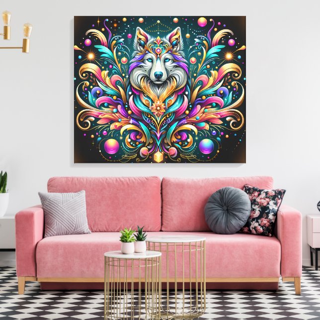 #4 Dog  Abstract  Canvas Print (Insitu(LivingRoom))