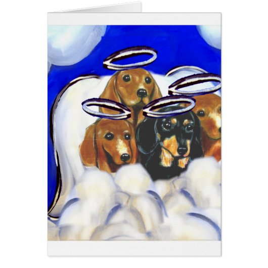 4 doxie angels cards (Front)