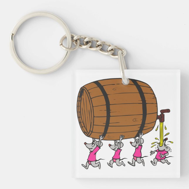 4 Drunk Mice Keychain (Front)