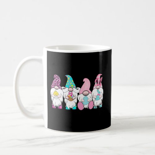 4 Easter Gnomes Pastel Spring Bunny Ears Gingham R Coffee Mug