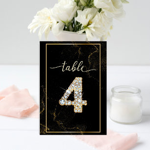 4 Elegant Diamond Printable Table Numbers