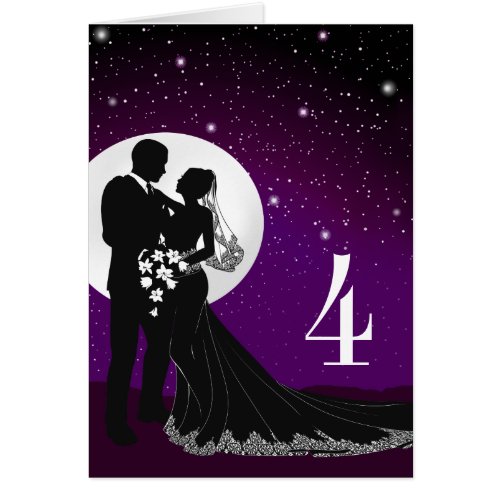 4 Enchanted Evening Moonlit Wedding Place Card