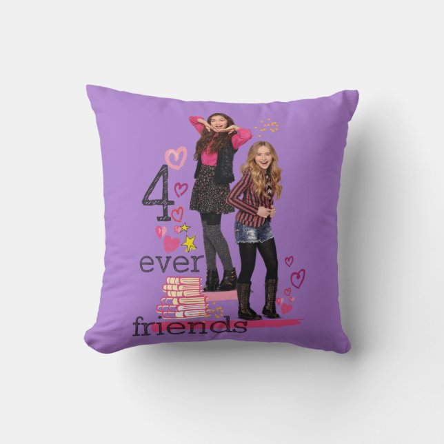 4 Ever Friends Throw Pillow (Front)