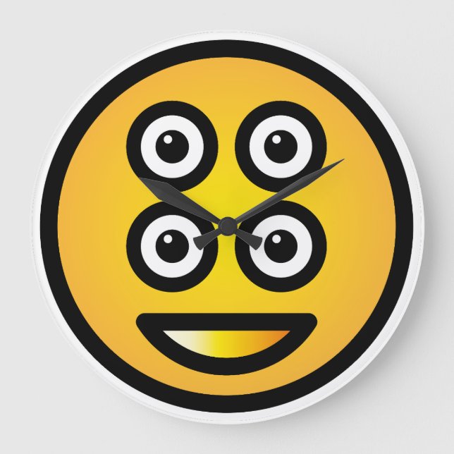 4 EYES ICON BY MASANSER PIXELAT LARGE CLOCK (Front)