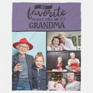 4 family photo collage -My favorite people call me Fleece Blanket