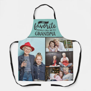 4 family photo My favorite people call me any text Apron
