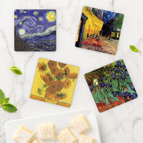 4 famous paintings by Vincent van Gogh Coaster Set