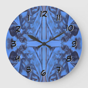 4 Figures Blue -Turn Back the Time Backwards Clock