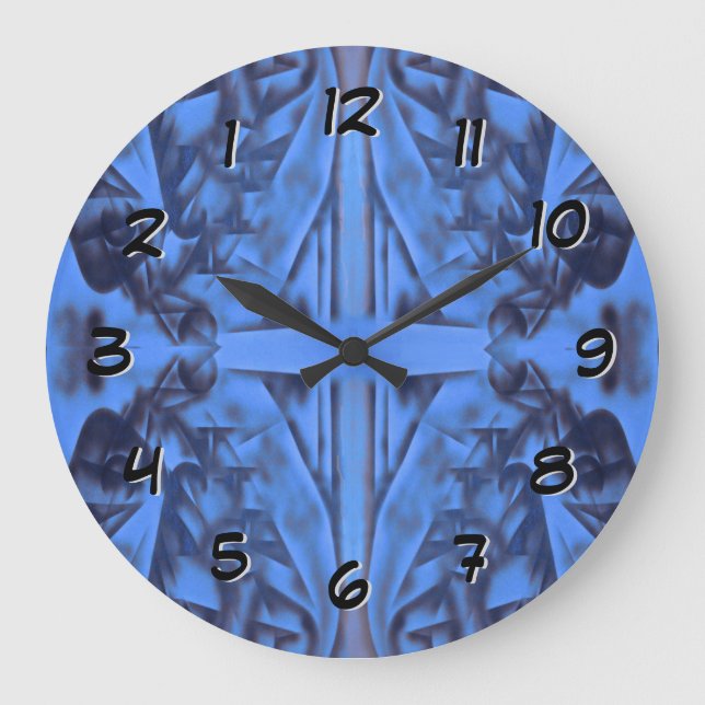 4 Figures Blue -Turn Back the Time Backwards Clock (Front)