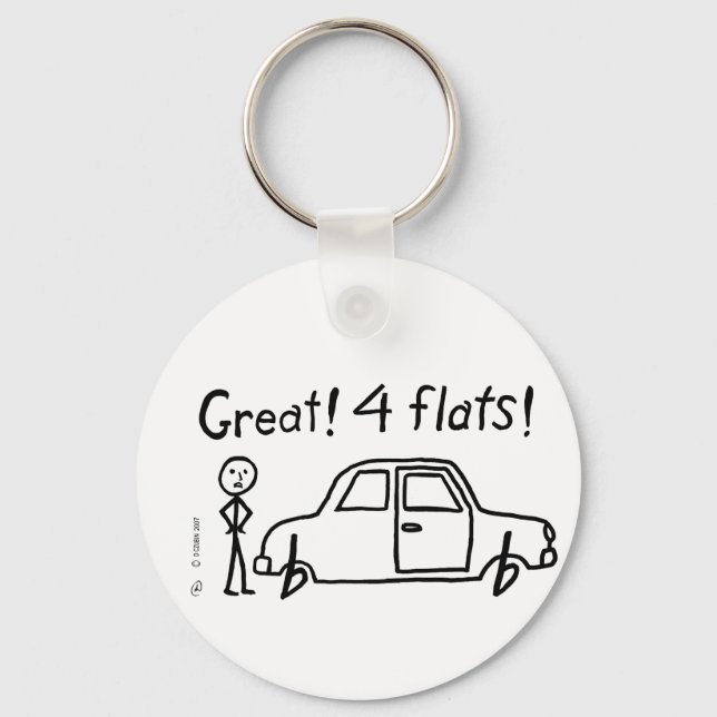 4 Flats Keychain (Front)