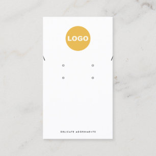 4 Four Hole Stud Necklace Earring Add Logo Holder Business Card
