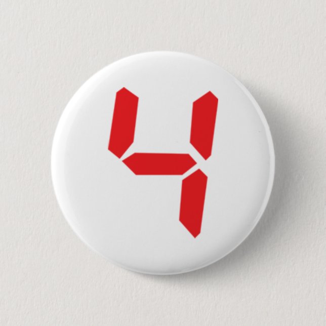 4 four red alarm clock digital number button (Front)