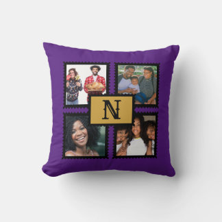 4-Framed Monogram Throw Pillow