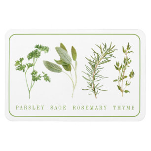 4 FRESH HERBS 4x6 Flexible Magnet