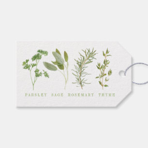 4 FRESH HERBS Gift Tags