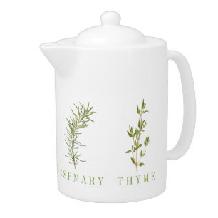 4 FRESH HERBS Teapot