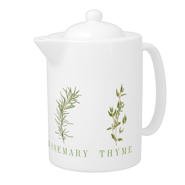 4 FRESH HERBS Teapot (Right)