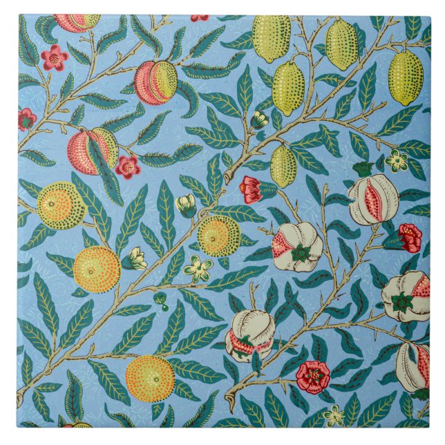 4 fruits painting ceramic tile (Front)