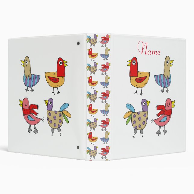 4 Funny Birds Thunder_Cove  3 Ring Binder (Background)