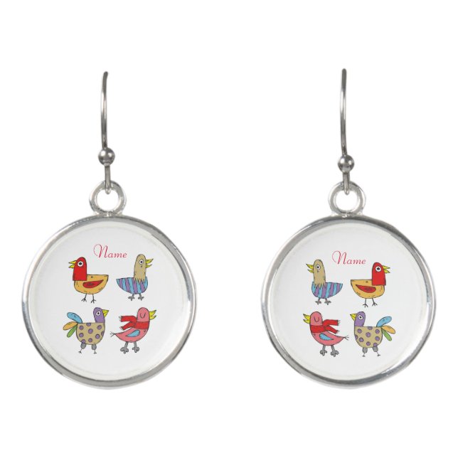 4 Funny Birds Thunder_Cove Earrings (Front)