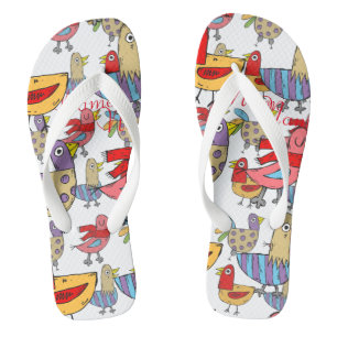 4 Funny Birds Thunder_Cove Flip Flops