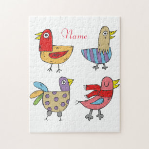 4 Funny Birds Thunder_Cove Jigsaw Puzzle