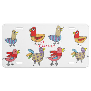 4 Funny Birds Thunder_Cove  License Plate