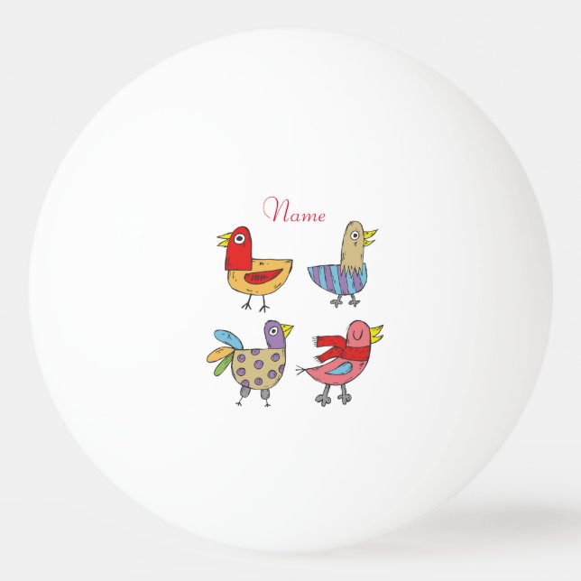 4 Funny Birds Thunder_Cove  Ping Pong Ball (Front)