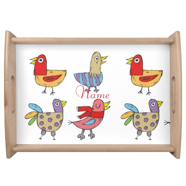 4 Funny Birds Thunder_Cove  Serving Tray (Front)
