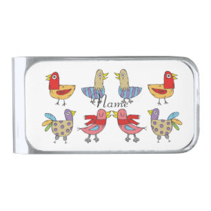 4 Funny Birds Thunder_Cove Silver Finish Money Clip
