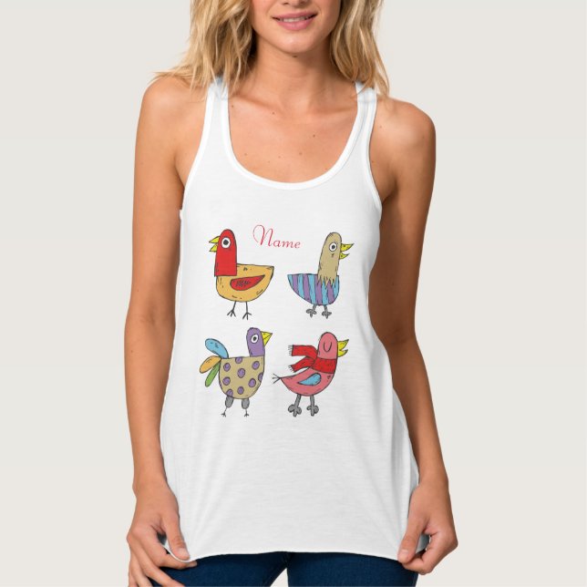 4 Funny Birds Thunder_Cove  Tank Top (Front)