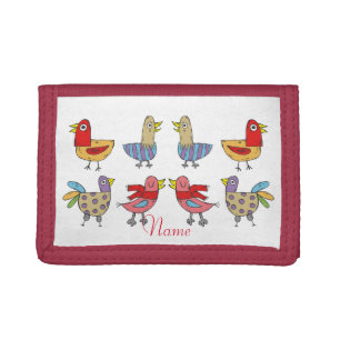 4 Funny Birds Thunder_Cove  Tri-fold Wallet