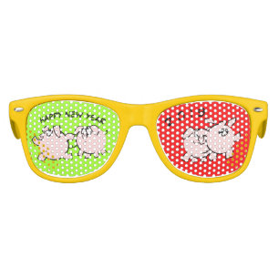 4 Funny Cartoon Comics Pig custom Year Kids S Sunglasses