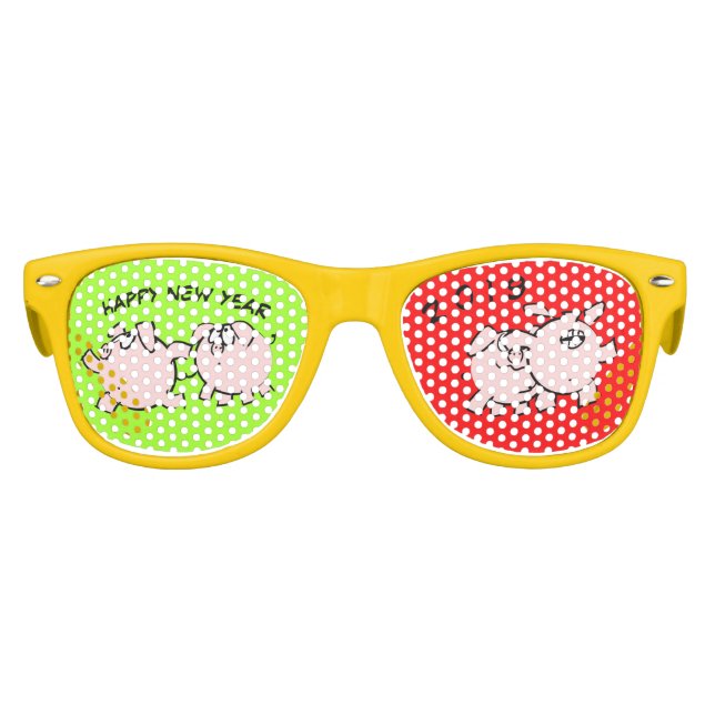 4 Funny Cartoon Comics Pig custom Year Kids S Sunglasses (Front)