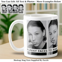 4 Funny Faces Custom Photos & Long Message