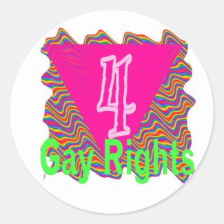 4 Gay Rights-Round Sticker