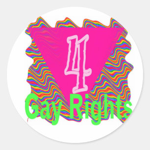 4 Gay Rights-Round Sticker