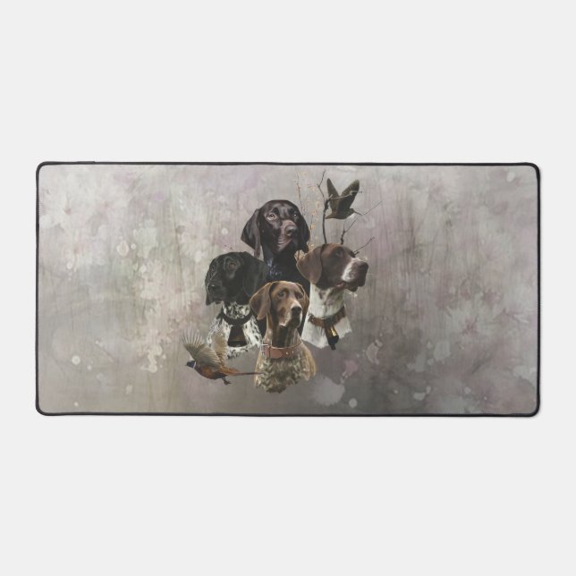 4 German Shorthaired Pointer Colors  Desk Mat (Front)