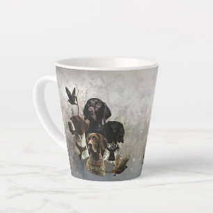 4 German Shorthaired Pointer Colors Latte Mug