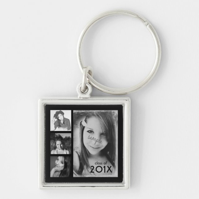 4 Graduation Photos Class of 2014 Keychain (Front)