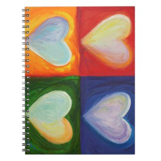 4 Hearts Love Art Notebook Journal