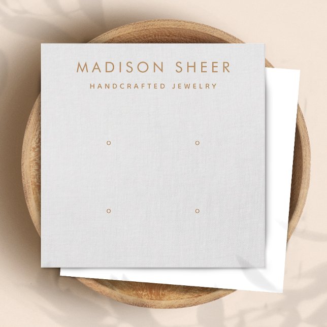 4 Hole, 2 Pair Light Gray,  Earring Display Card (Creator Uploaded)