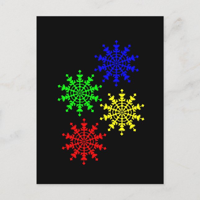4 Ice Crystals Postcard (Front)