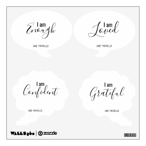4_in_1 Daily Affirmations Wall Mirror Decals
