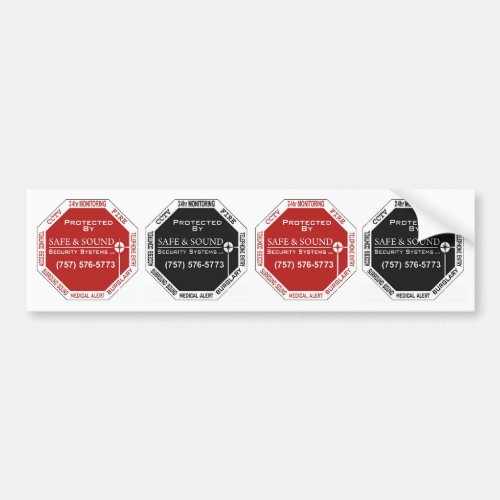 4 in 1 Fake Alarm System Sticker for your car