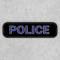4 inch Blue & White Lettered POLICE