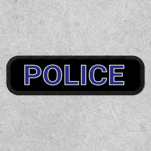 4 inch Blue & White Lettered POLICE Patch