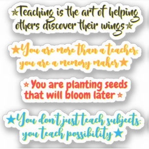 4 Inspirational Quotes for Educators Positive Sticker